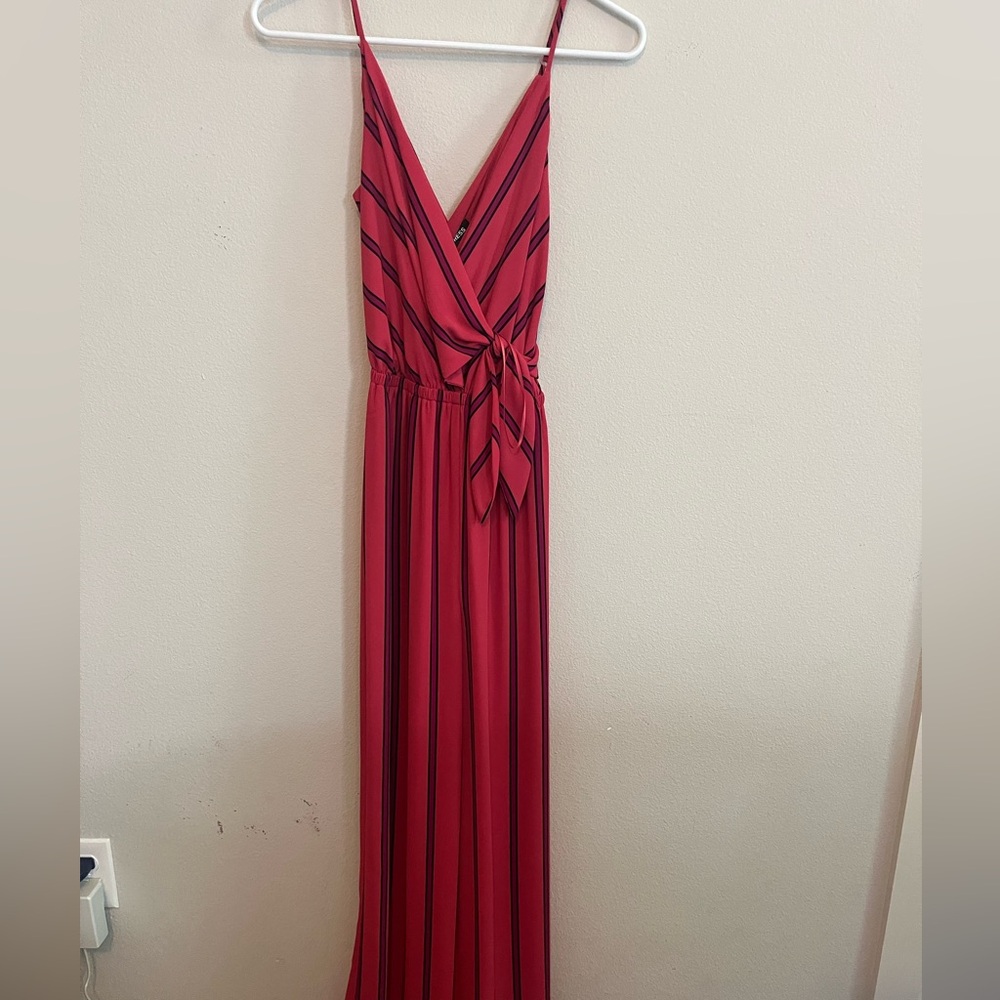 Red striped jumpsuit